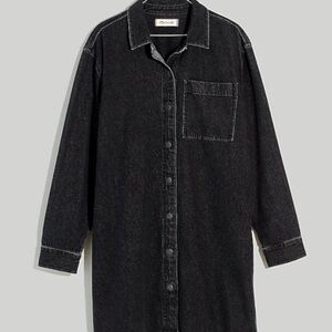 Madewell oversized denim dress lunar wash xs